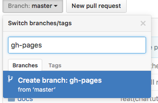 Create GitHub Pages branch